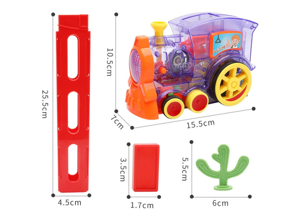 Domino Train Jouets Bébé Jouets Voiture Puzzle Automatique Libération Licence Électrique Blocs de Construction Train Jouet