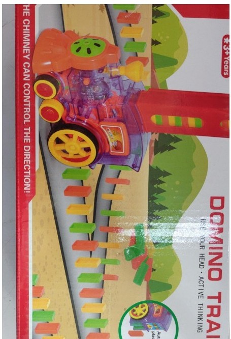 Domino Train Jouets Bébé Jouets Voiture Puzzle Automatique Libération Licence Électrique Blocs de Construction Train Jouet