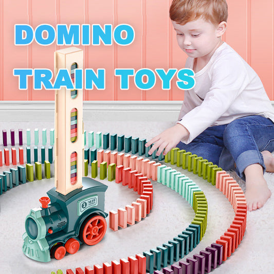 Domino Train Jouets Bébé Jouets Voiture Puzzle Automatique Libération Licence Électrique Blocs de Construction Train Jouet