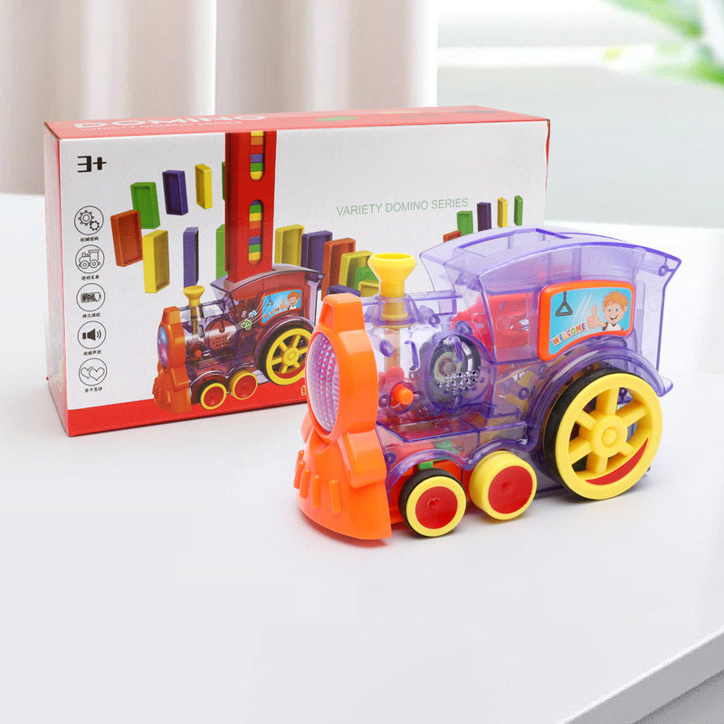 Domino Train Jouets Bébé Jouets Voiture Puzzle Automatique Libération Licence Électrique Blocs de Construction Train Jouet